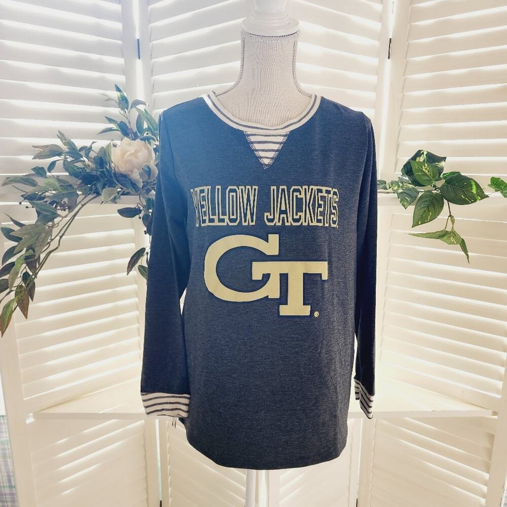 GEORGIA TECH YELLOW JACKETS GAMEDAY COUTURE HI/LOW TEE SIZE XS/SMALL